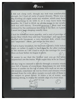 Icarus Excel -lukulaitteelle voi tehdä käsinkirjoitettuja muistiinpanoja Icarus Excel