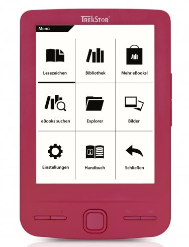 Trekstor e-kirjan lukulaite, 4.3 tuuman näyttö