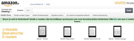Amazon Netherlands, Kindle Store
