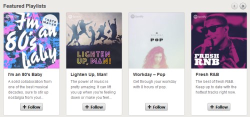 Spotify screen shot