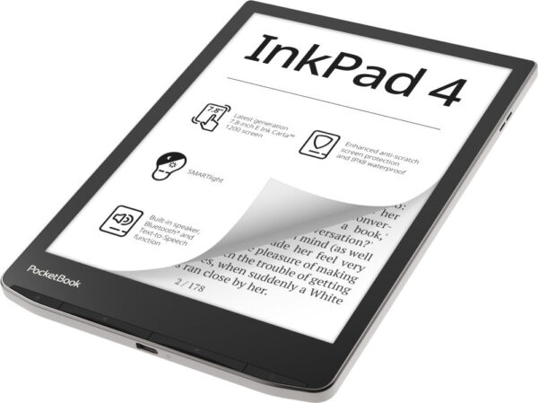 Pocketbookilta 7.8 tuuman e-kirjojen lukulaite Inkpad 4
