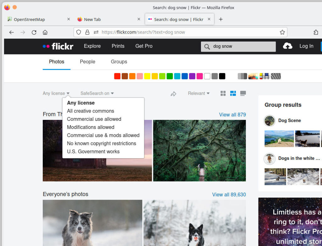 flickr hakutoiminto creative commons kuvia